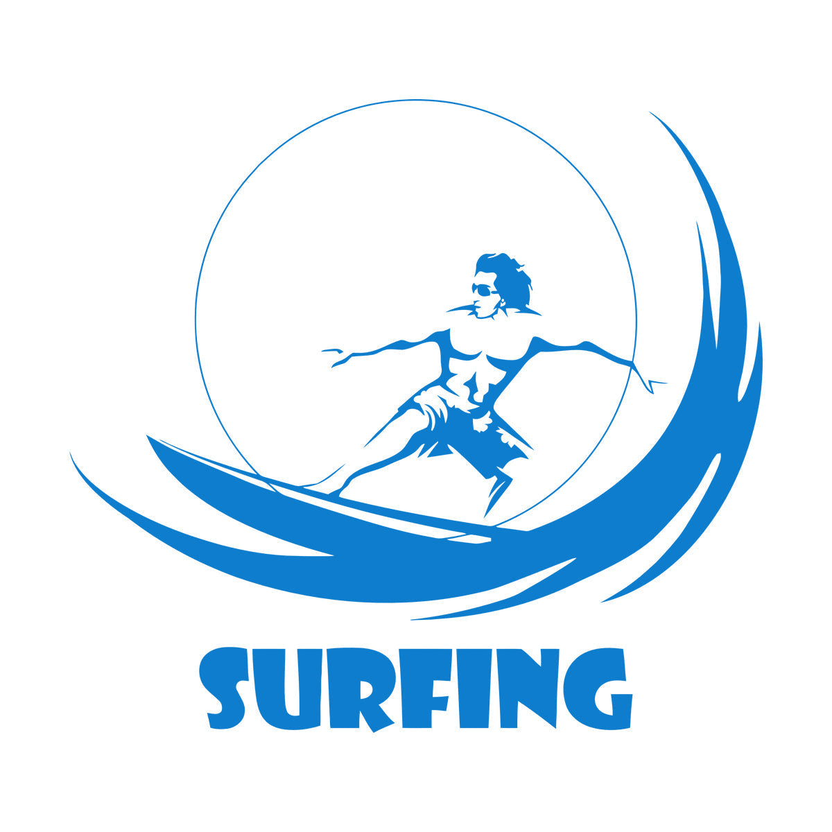 Vinyl Wall Stickers Water Sports Surfing Marine Style Wave Wall Beautification