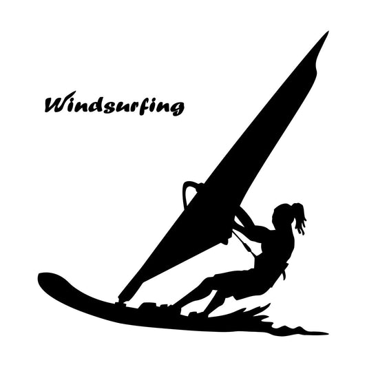 Water Sports Windsurfing Surfer Beach Style Wall Decals Car Body Decoration