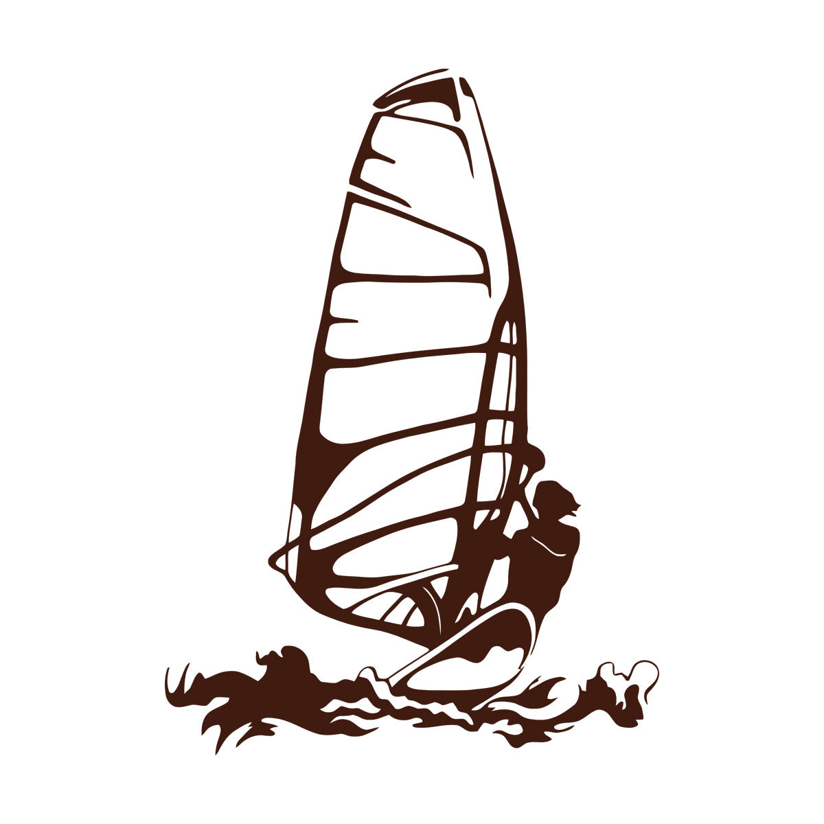 Fine Carving Stickers Windsurfing Extreme Sports Surfer Self Adhesive