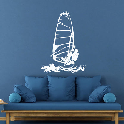 Fine Carving Stickers Windsurfing Extreme Sports Surfer Self Adhesive
