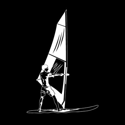 Vinyl Art Sticker Windsurfing Windsurfer Water Extreme Sport Equipped With Transfer Film Kit