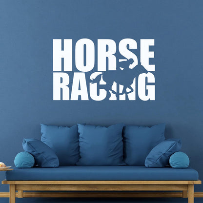 Wall Stickers Paster Paper Words Horse Rider Racing Horseback Equestrian Sport Window Decals