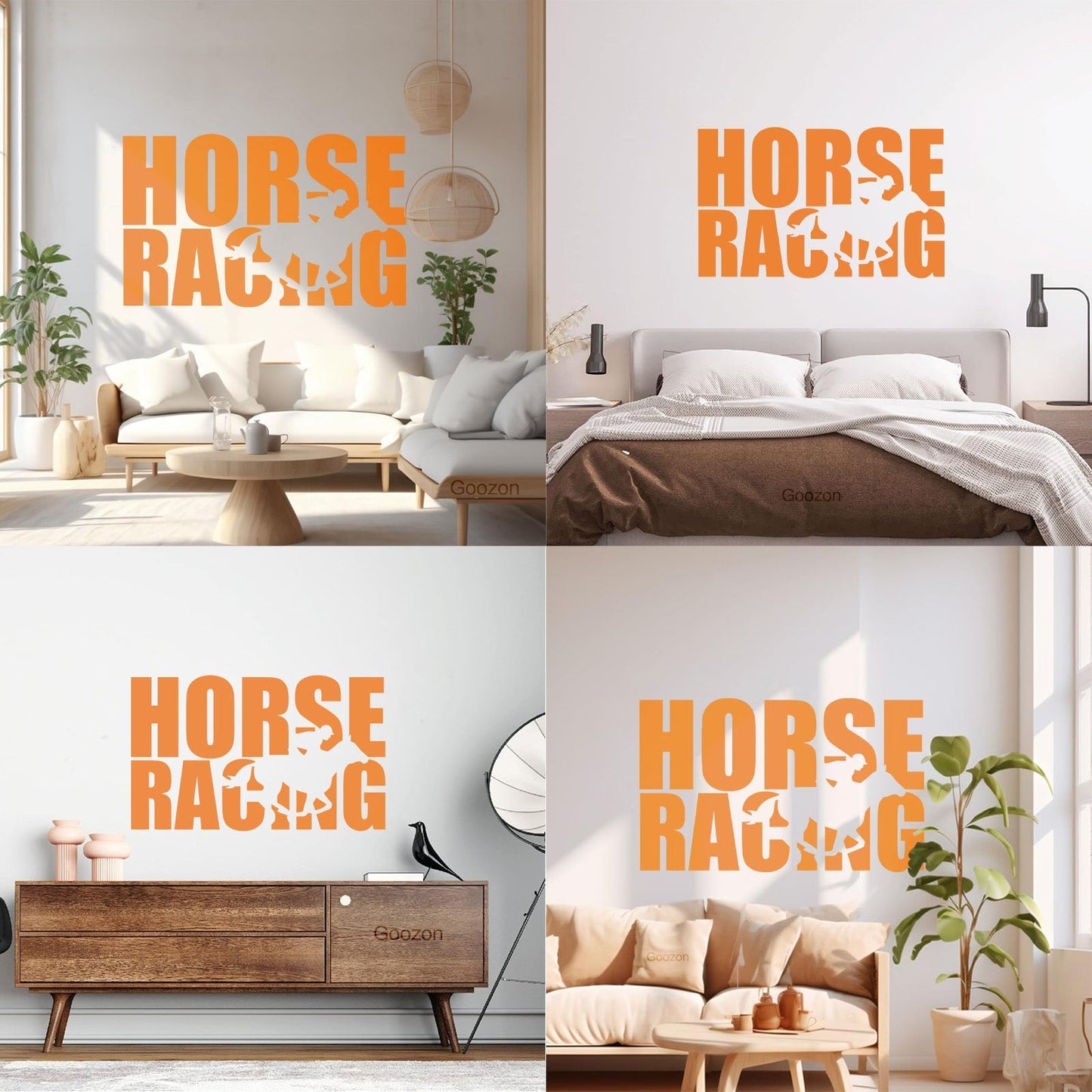 Wall Stickers Paster Paper Words Horse Rider Racing Horseback Equestrian Sport Window Decals