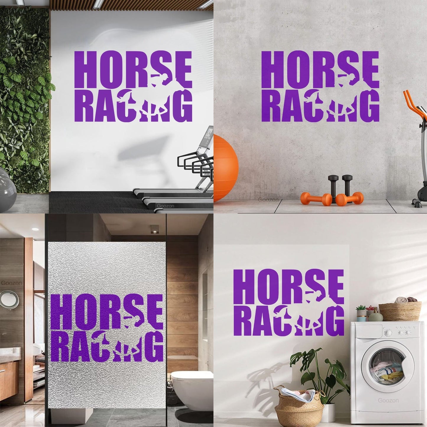 Wall Stickers Paster Paper Words Horse Rider Racing Horseback Equestrian Sport Window Decals