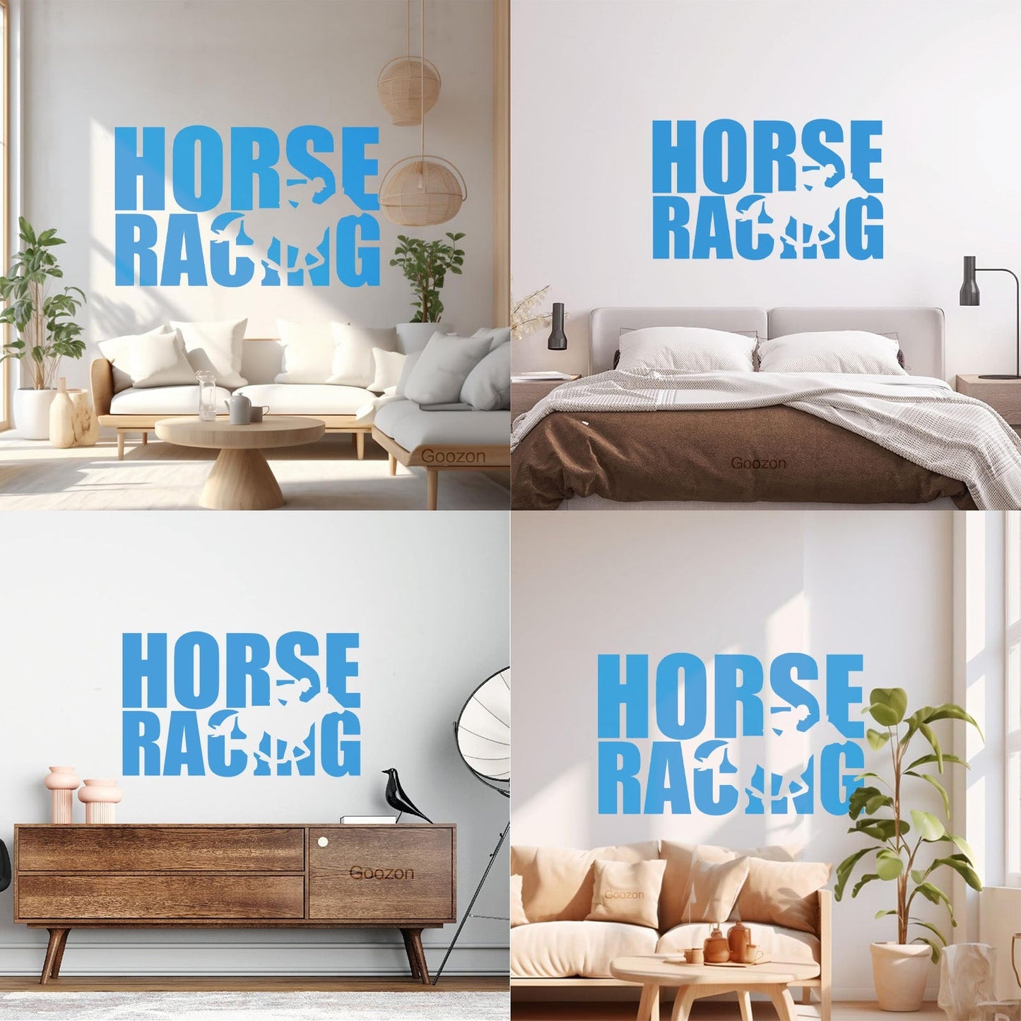 Wall Stickers Paster Paper Words Horse Rider Racing Horseback Equestrian Sport Window Decals