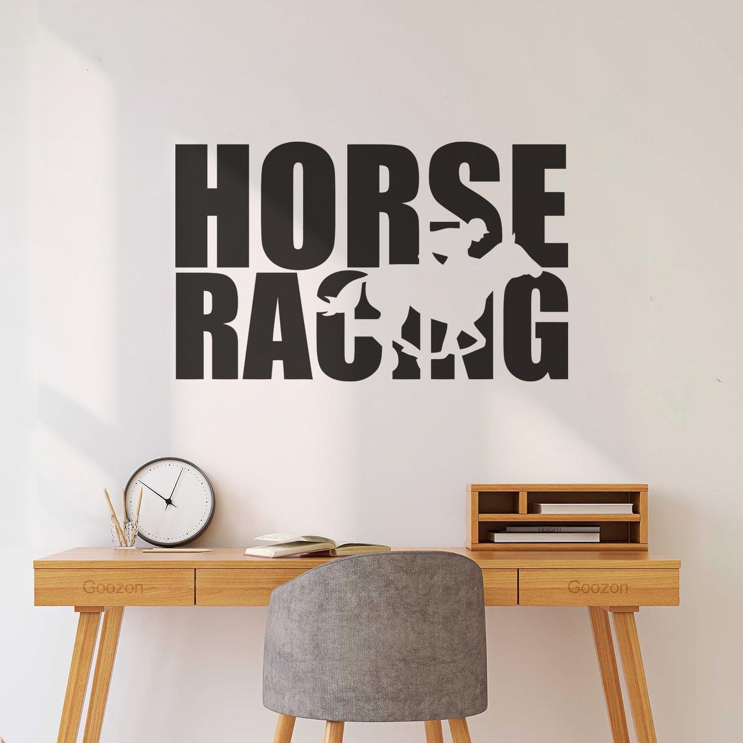 Wall Stickers Paster Paper Words Horse Rider Racing Horseback Equestrian Sport Window Decals