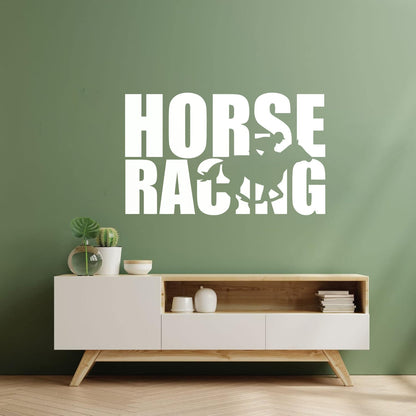 Wall Stickers Paster Paper Words Horse Rider Racing Horseback Equestrian Sport Window Decals