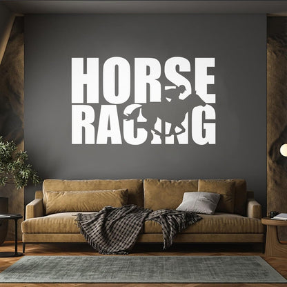 Wall Stickers Paster Paper Words Horse Rider Racing Horseback Equestrian Sport Window Decals