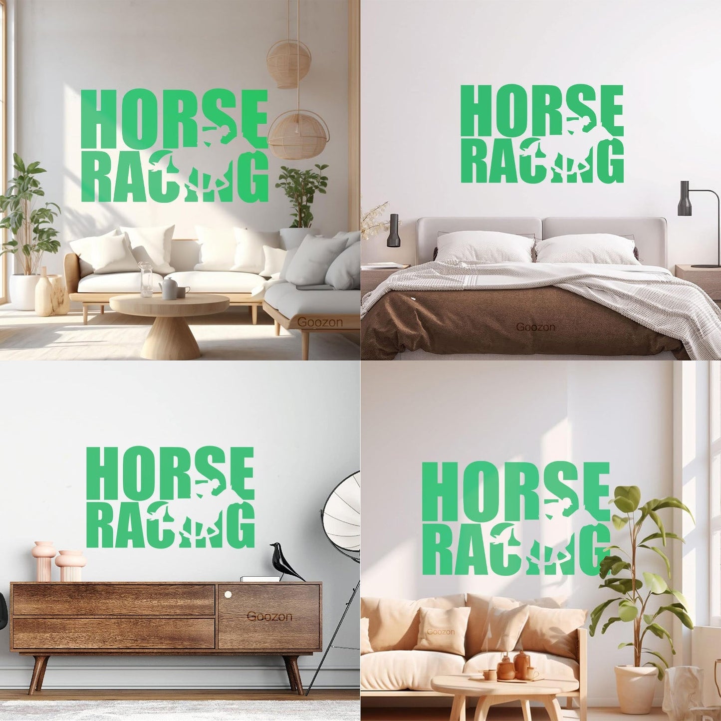 Wall Stickers Paster Paper Words Horse Rider Racing Horseback Equestrian Sport Window Decals
