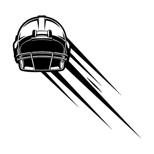Vinyl Art Sticker Football Helmet Head Piece Sport Self Adhesive