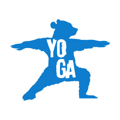 Engraving Stickers Yoga Center Bear Meditation Do Not Damage The Wall Surface