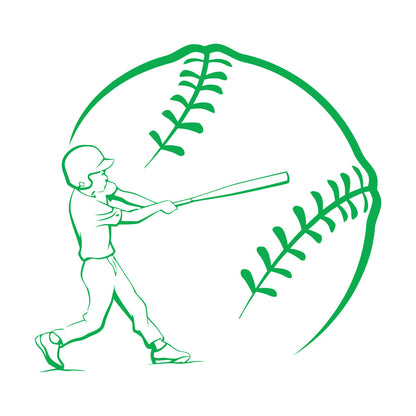 Mural And Wall Vinyl Decal Baseball Game American Bat Ball Glove Sports Can Modify And Add Information