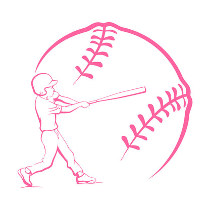 Mural And Wall Vinyl Decal Baseball Game American Bat Ball Glove Sports Can Modify And Add Information