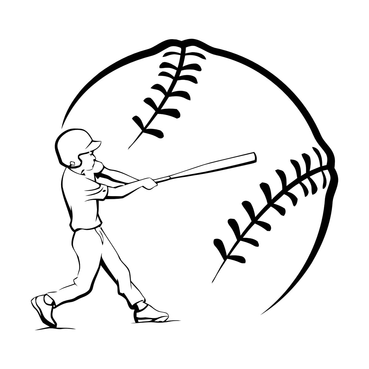 Mural And Wall Vinyl Decal Baseball Game American Bat Ball Glove Sports Can Modify And Add Information
