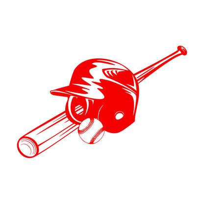 Wall Stickers Paster Paper Baseball Bat Ball Hat Sports Boy Art Decoration