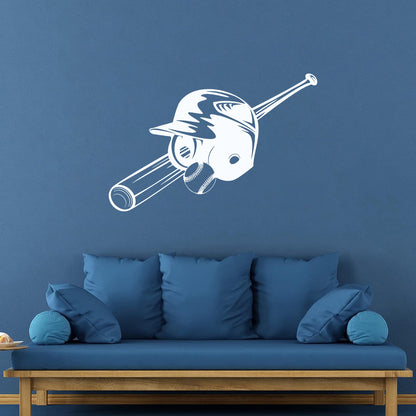 Wall Stickers Paster Paper Baseball Bat Ball Hat Sports Boy Art Decoration