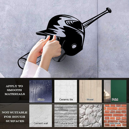 Wall Stickers Paster Paper Baseball Bat Ball Hat Sports Boy Art Decoration