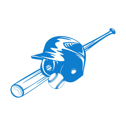 Wall Stickers Paster Paper Baseball Bat Ball Hat Sports Boy Art Decoration