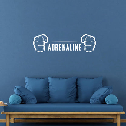 Lettering Decals Adrenaline Fighting Fight Club Hand Sports Training Removable Without Leaving Glue