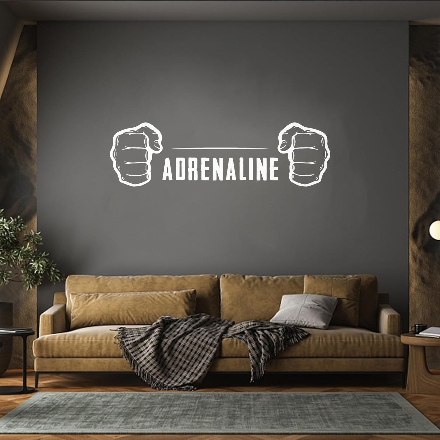 Lettering Decals Adrenaline Fighting Fight Club Hand Sports Training Removable Without Leaving Glue