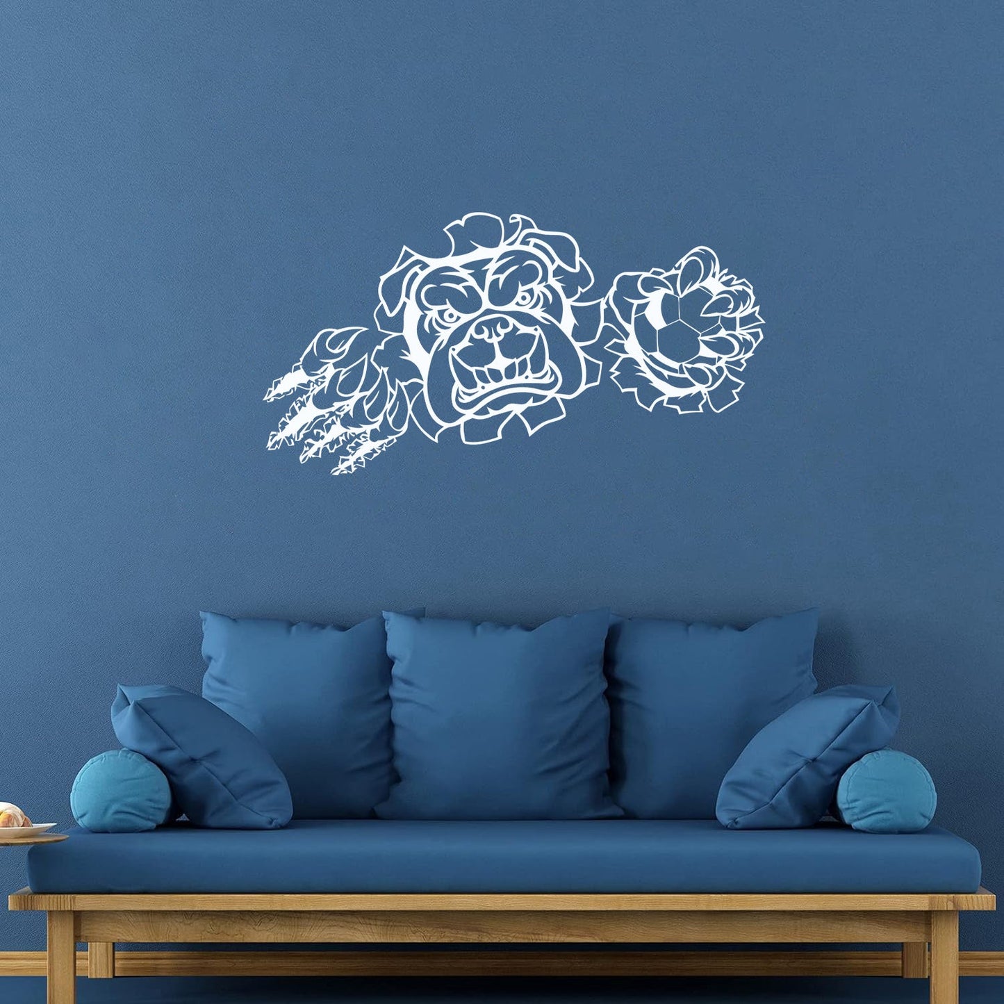 Wall Decals Angry Dog Pet Sports Ball Claws Easy Installation