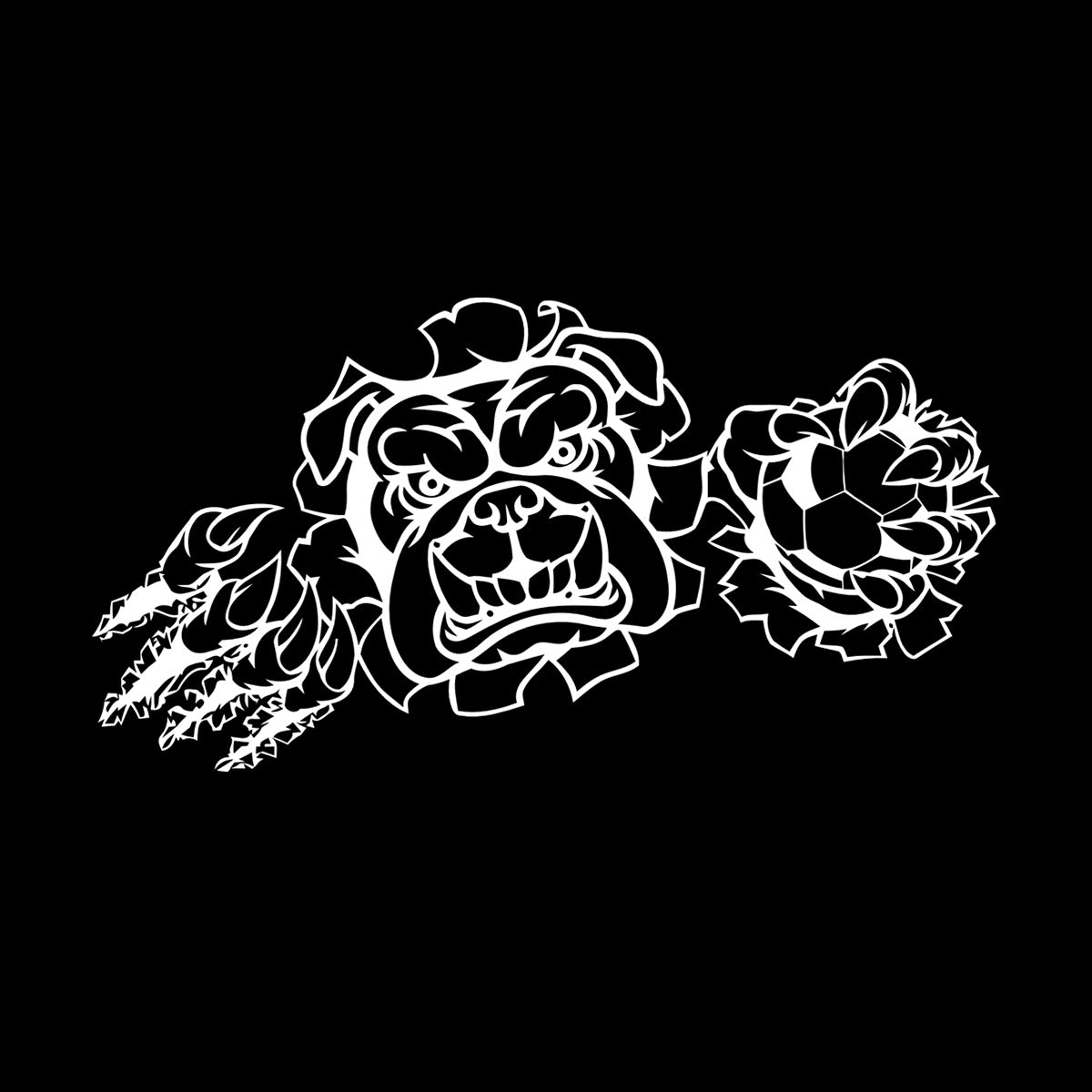 Wall Decals Angry Dog Pet Sports Ball Claws Easy Installation