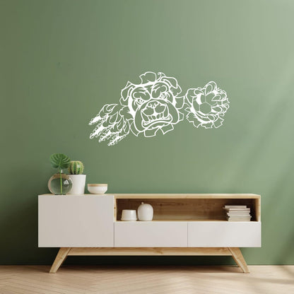 Wall Decals Angry Dog Pet Sports Ball Claws Easy Installation