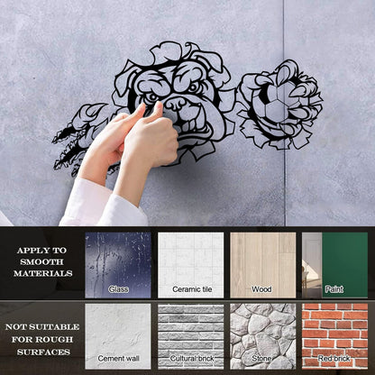 Wall Decals Angry Dog Pet Sports Ball Claws Easy Installation