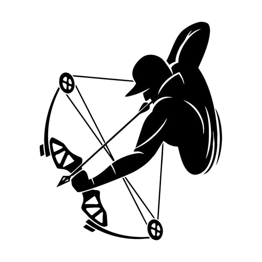 Wall Stickers Paster Paper Archer Arrow Sport Athlete It Won'T Fall Off