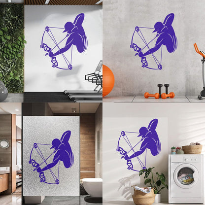 Wall Stickers Paster Paper Archer Arrow Sport Athlete It Won'T Fall Off