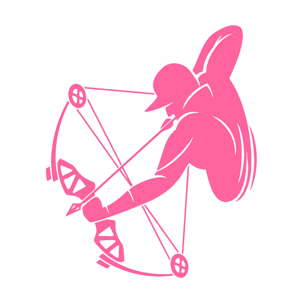 Wall Stickers Paster Paper Archer Arrow Sport Athlete It Won'T Fall Off