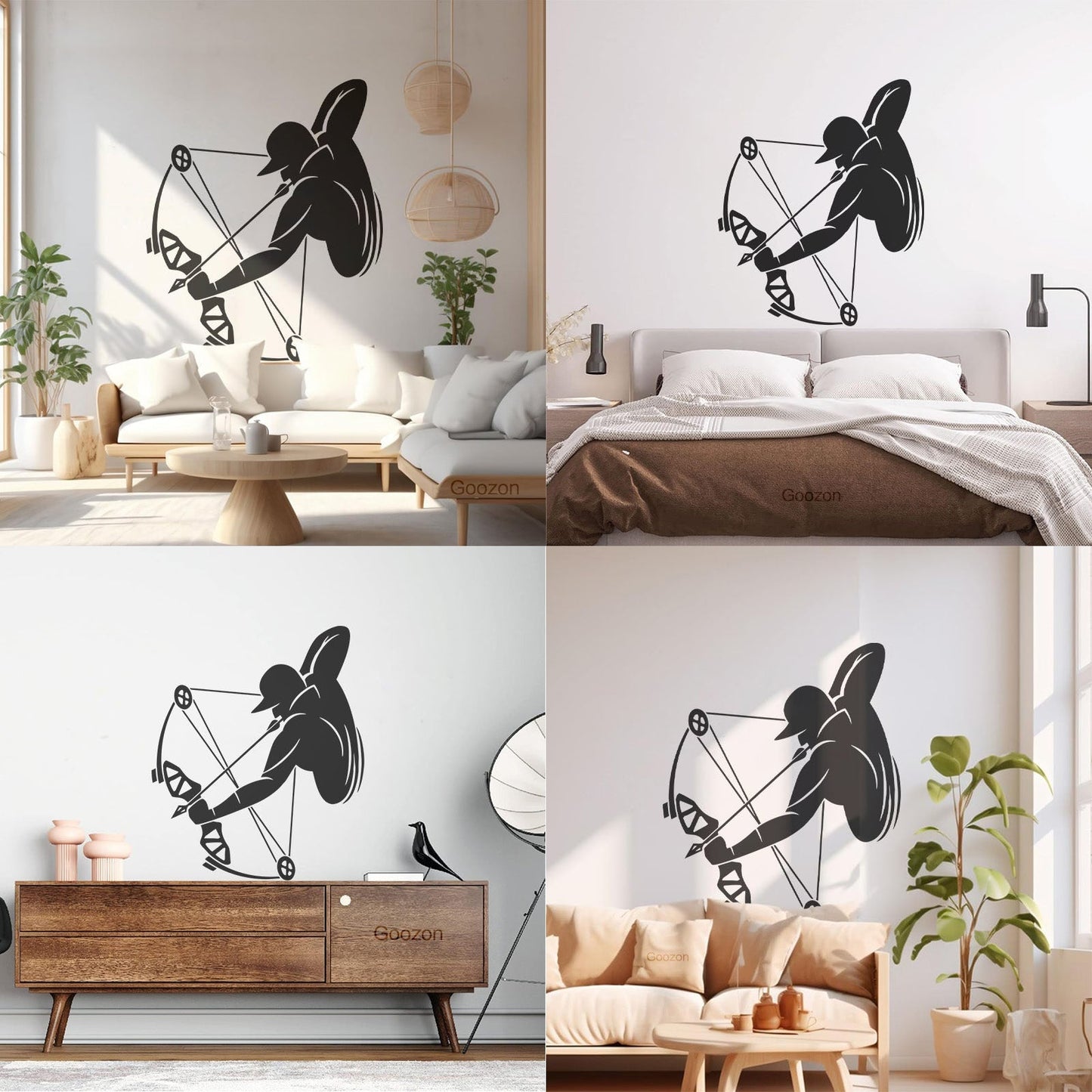 Wall Stickers Paster Paper Archer Arrow Sport Athlete It Won'T Fall Off