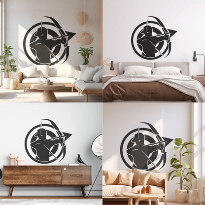 Wall Vinyl Sticker Decor Archer Shooter Target Sport Personalized Customization