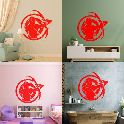 Wall Vinyl Sticker Decor Archer Shooter Target Sport Personalized Customization