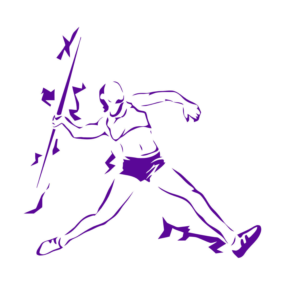 Engraving Stickers Athletics Javelin Throwing Sports Competitions Athlete Window Decals