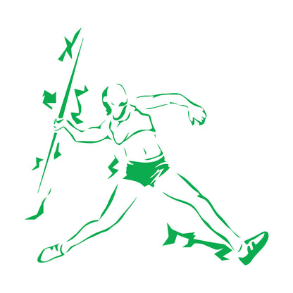 Engraving Stickers Athletics Javelin Throwing Sports Competitions Athlete Window Decals