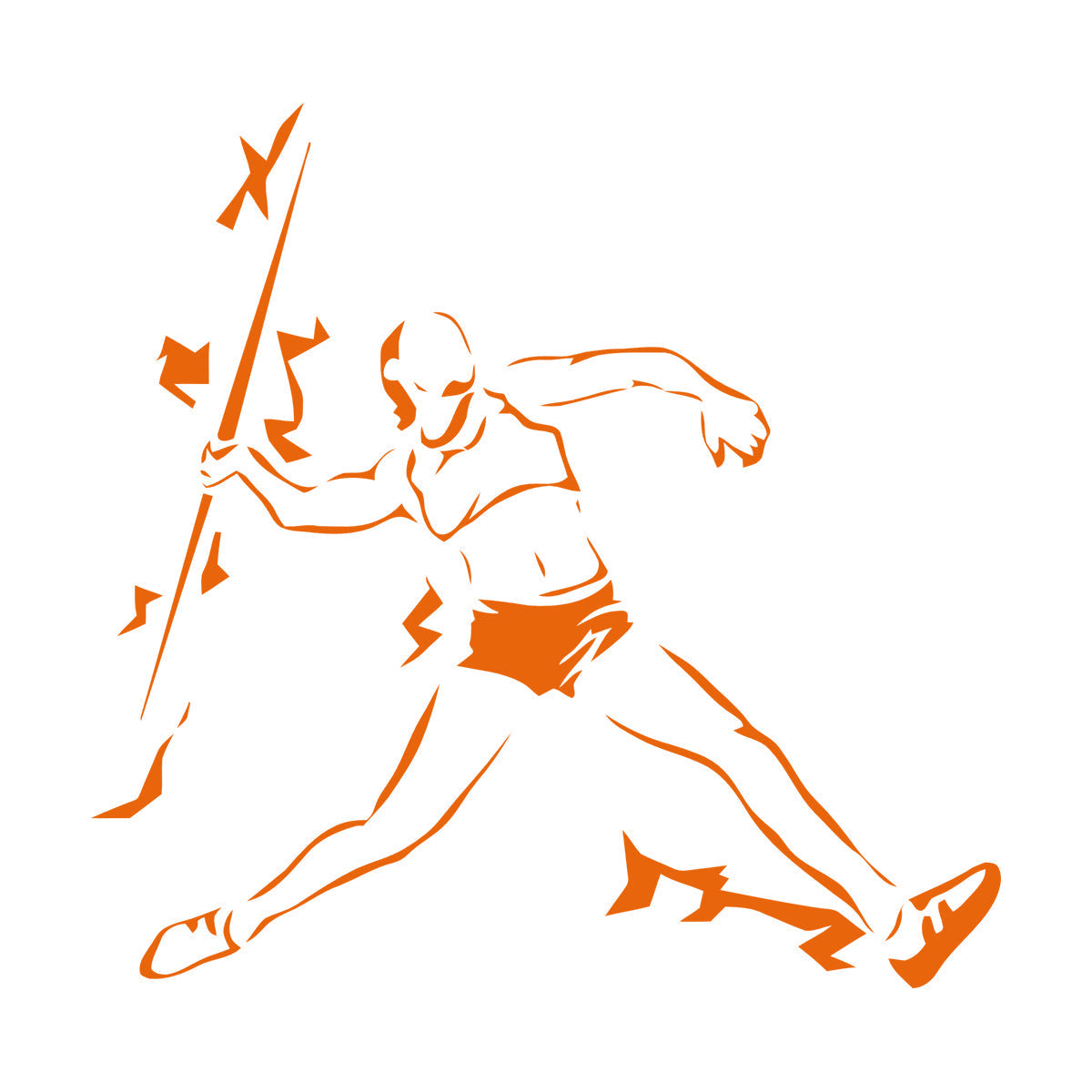 Engraving Stickers Athletics Javelin Throwing Sports Competitions Athlete Window Decals