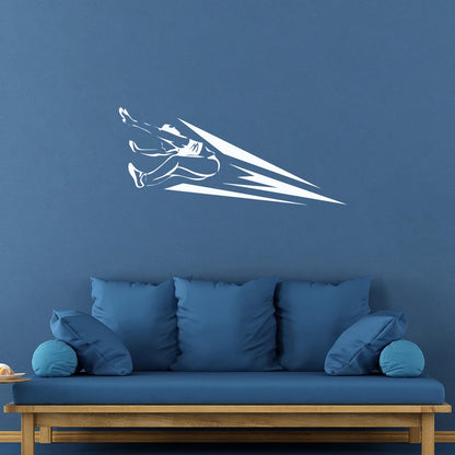 Lettering Decals Athletics Jumping Sports Competitions Athlete Glass Stickers