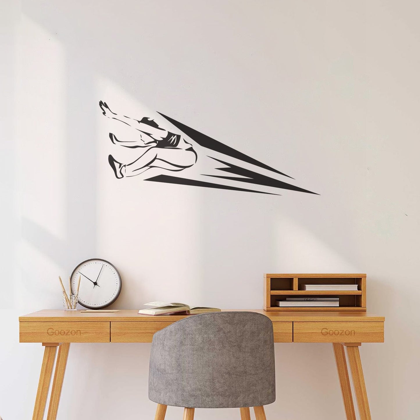 Lettering Decals Athletics Jumping Sports Competitions Athlete Glass Stickers