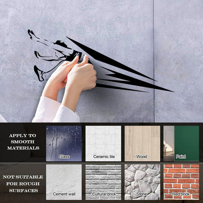 Lettering Decals Athletics Jumping Sports Competitions Athlete Glass Stickers