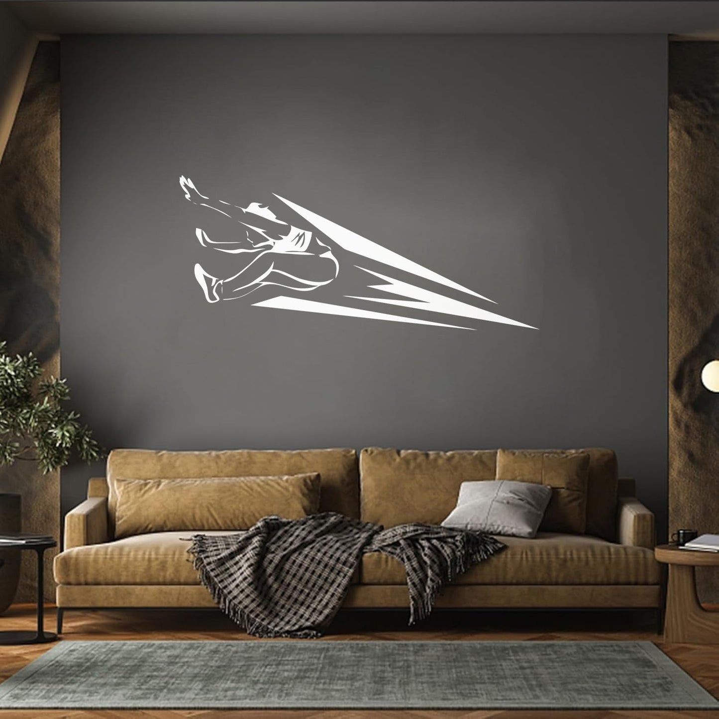 Lettering Decals Athletics Jumping Sports Competitions Athlete Glass Stickers