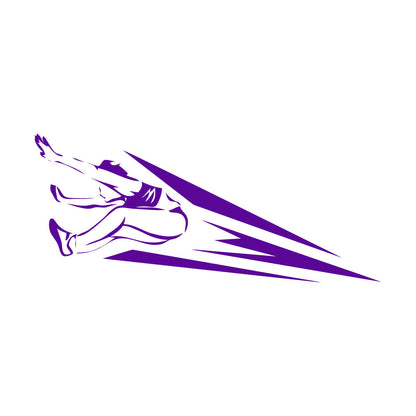 Lettering Decals Athletics Jumping Sports Competitions Athlete Glass Stickers