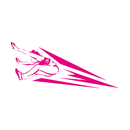 Lettering Decals Athletics Jumping Sports Competitions Athlete Glass Stickers