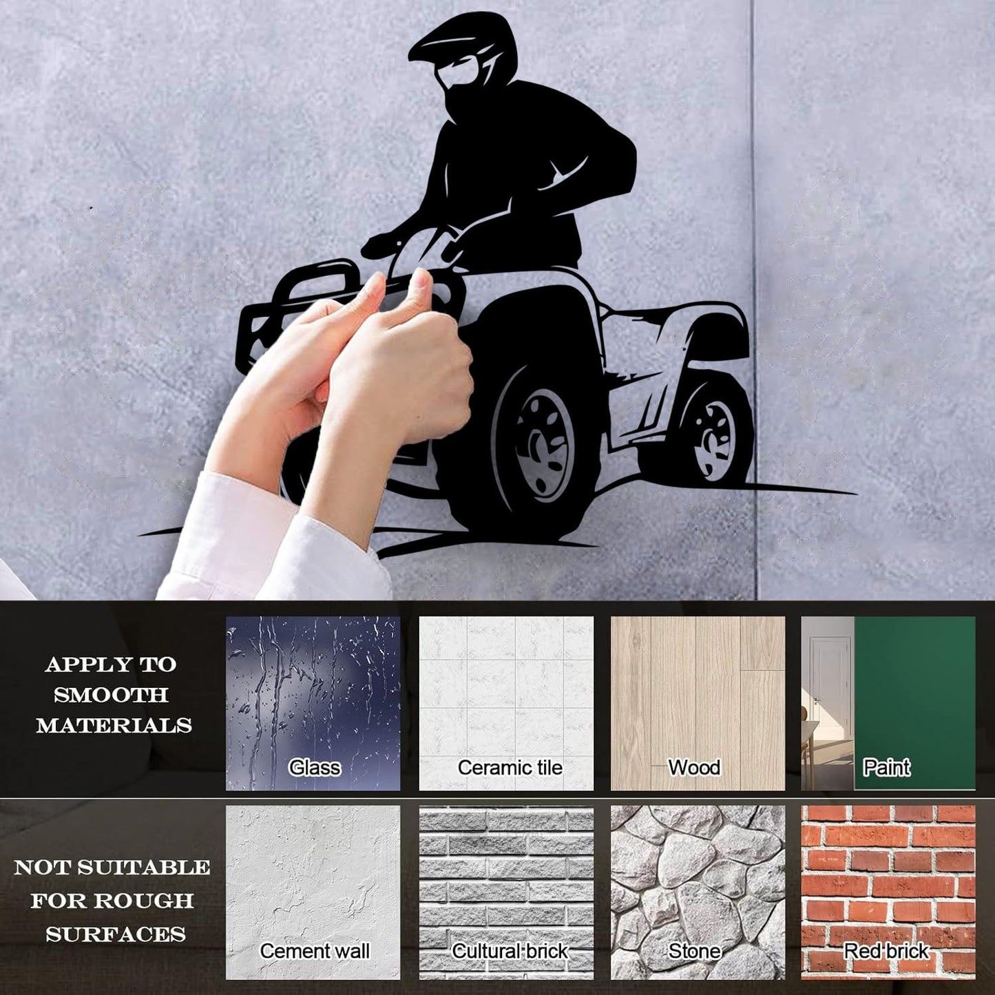 Lettering Stickers Atv Quad Bike Extreme Sport Tattoo Culture