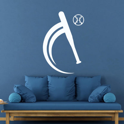 Vinyl Wall Stickers Baseball Bat Sports Ball Game Fitnesscenter Self Adhesive