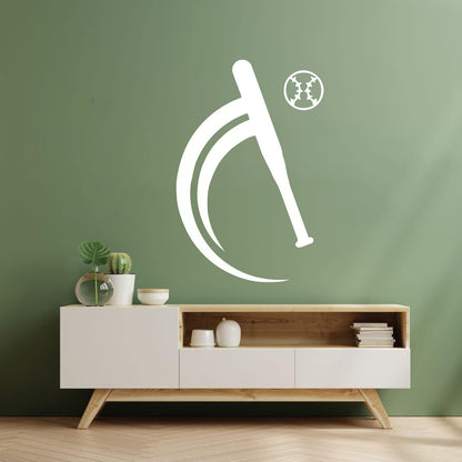 Vinyl Wall Stickers Baseball Bat Sports Ball Game Fitnesscenter Self Adhesive