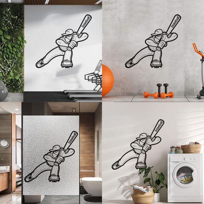 Mural And Wall Vinyl Decal Baseball Sports Game Player Easy Installation