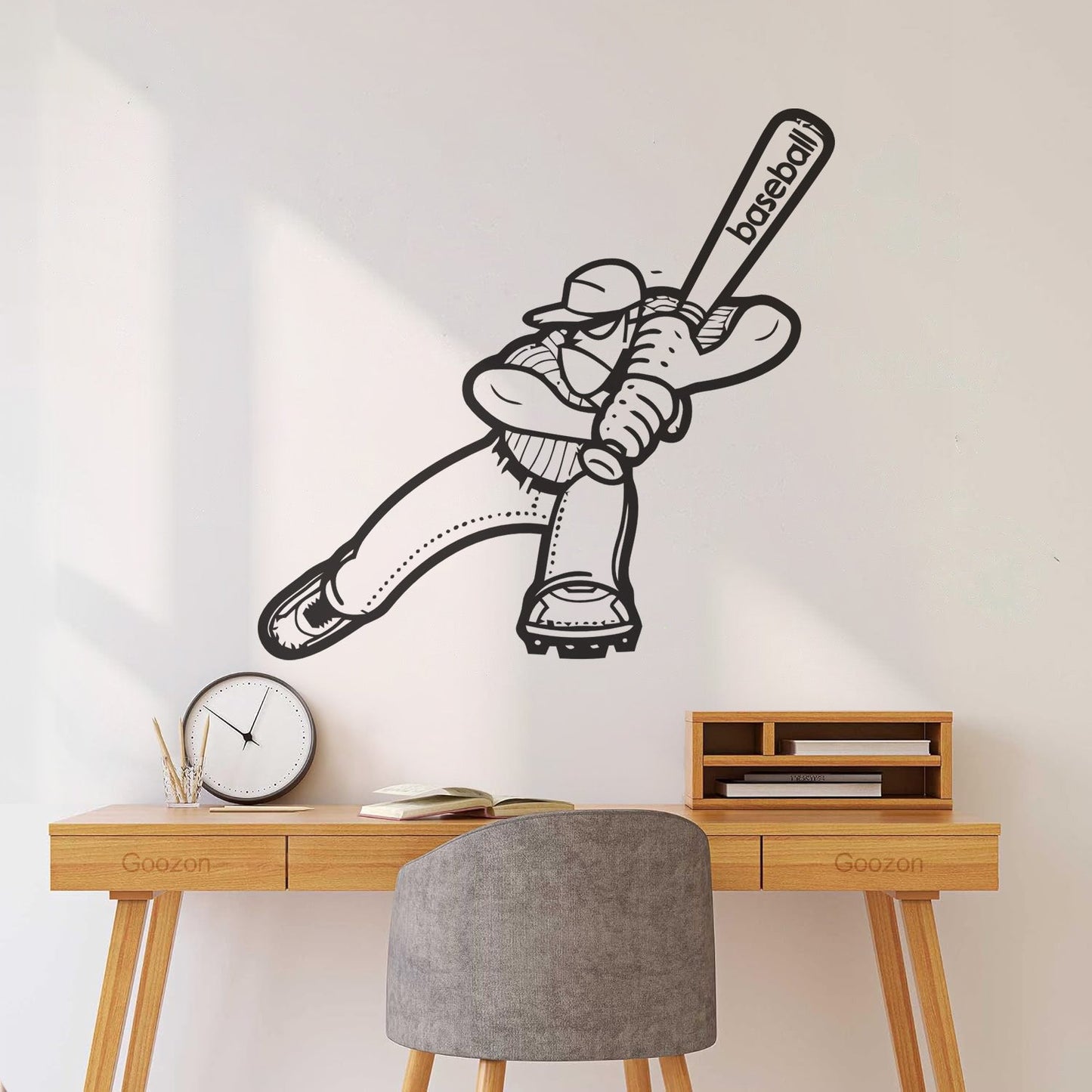 Mural And Wall Vinyl Decal Baseball Sports Game Player Easy Installation