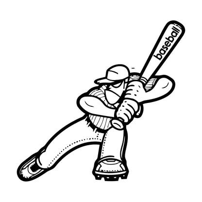 Mural And Wall Vinyl Decal Baseball Sports Game Player Easy Installation