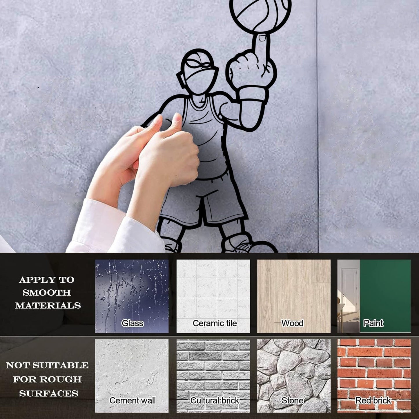 Basketball Player Game Sport Ball Wall Stickers Paster Paper Art Mural Painting